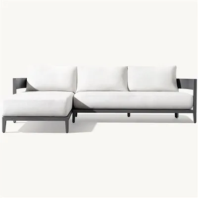 Sofá secional de metal para área externa